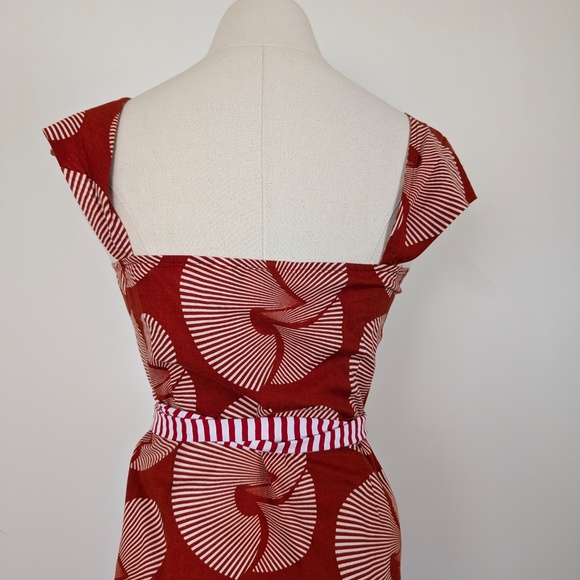 Diane von Furstenberg Wrap Dress Fariba Silk Sundial Printed Striped Jersey - Picture 8 of 12